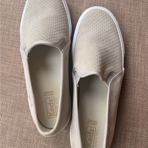 Keds Beige Slip-On Sneakers - Picture 2 of 12
